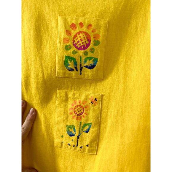 Sag Harbor 2 Piece Outfit Shacket And Tank Dress 10 P Linen Blend Flower Buttons - Picture 5 of 16